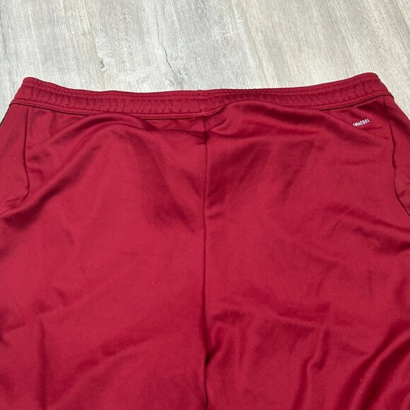 Adidas Vintage Red 3-Stripes Sporty Athletic Joggers Retro Track Pants Size XL - Picture 7 of 8